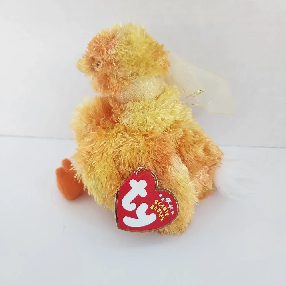 Ty‎ Beanie Babies Chickie Yellow Orange Chick Bird Plush 2001 Stuffed Animal Tag